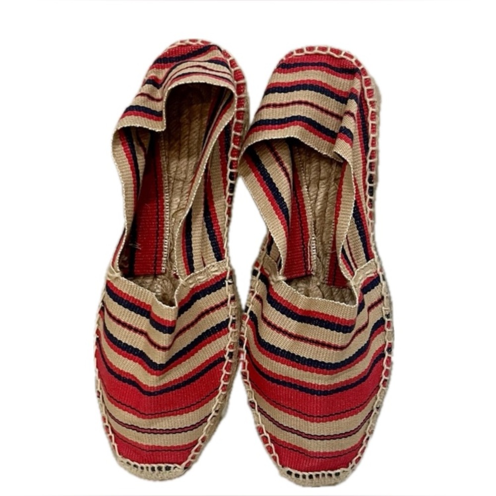 Batona, Striped Espadrilles in Red and Beige, size 39 - Picture 2 of 10